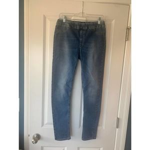 Peacock Blue Jean Leggings- sz L